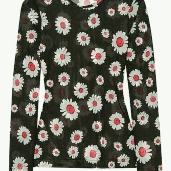 Molly Goddard mesh daisy shirts Black US 10 - Picture 2 of 8